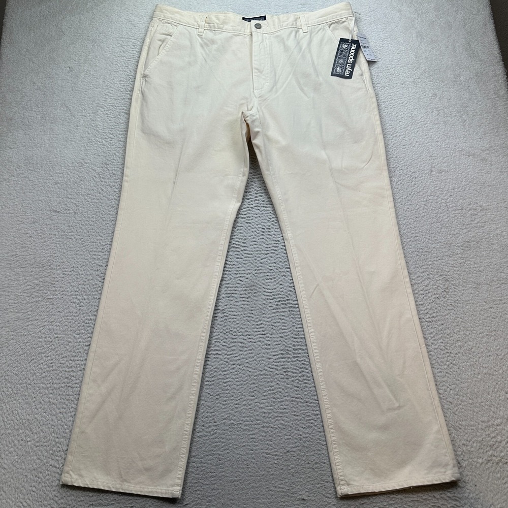 Reyn Spooner Po'Aono Pants Men's Size‎ 38X32 Cream Cotton Chino NWT